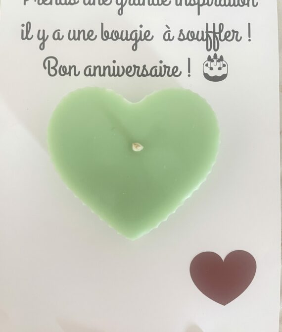 Carte Message & Bougie Bon anniversaire