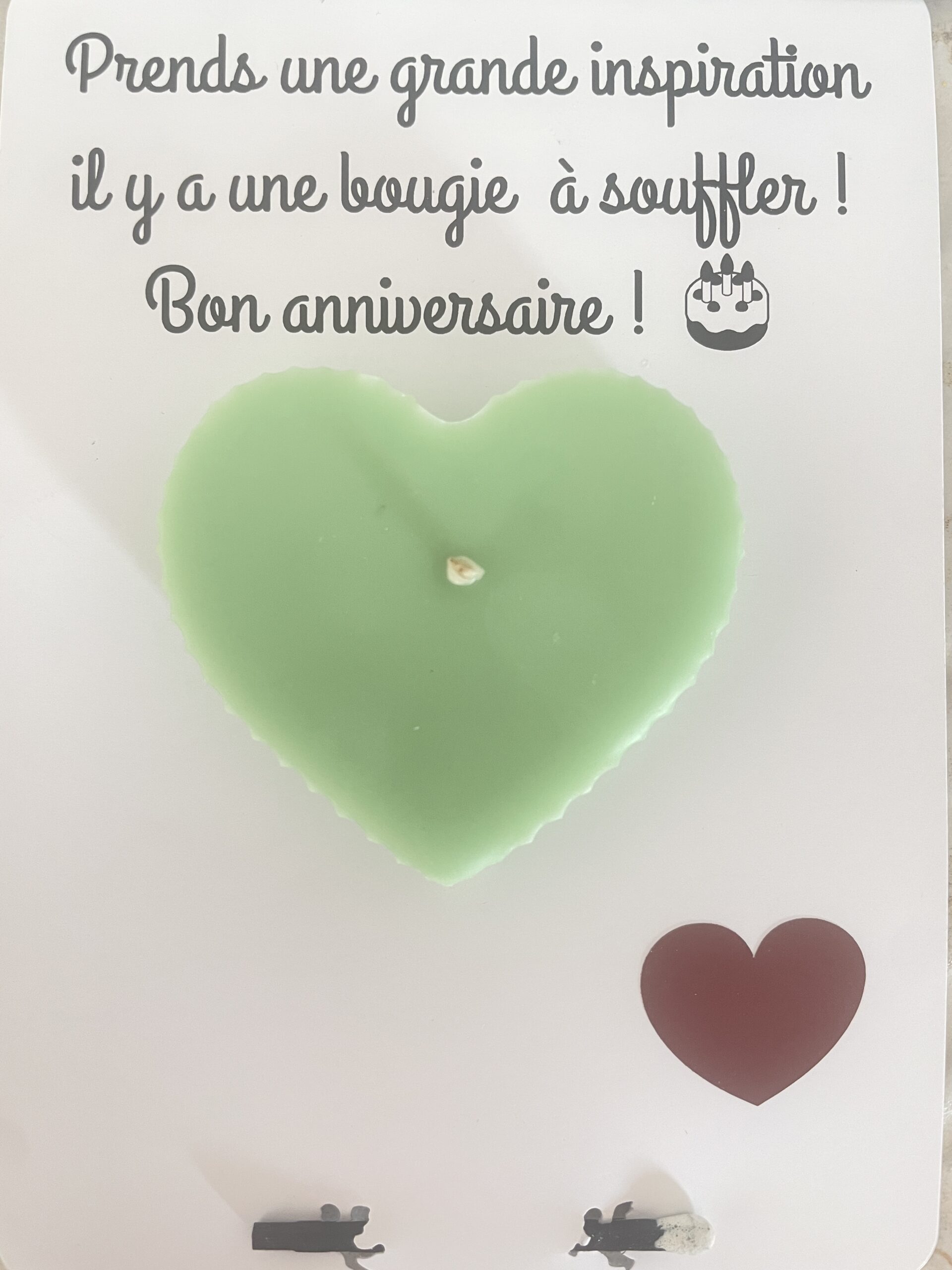 Carte Message & Bougie Bon anniversaire