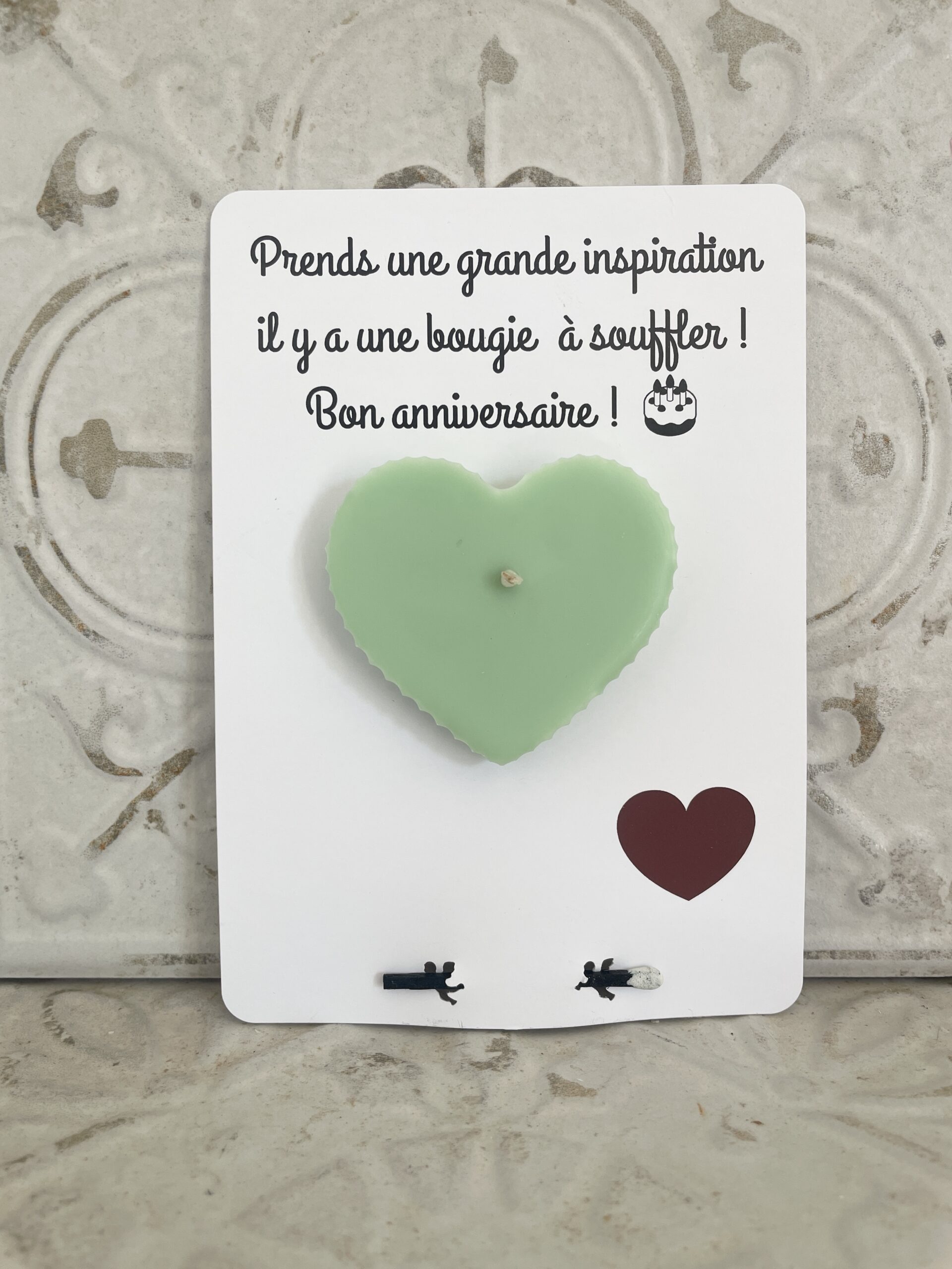 Carte Message & Bougie Bon anniversaire – Image 2