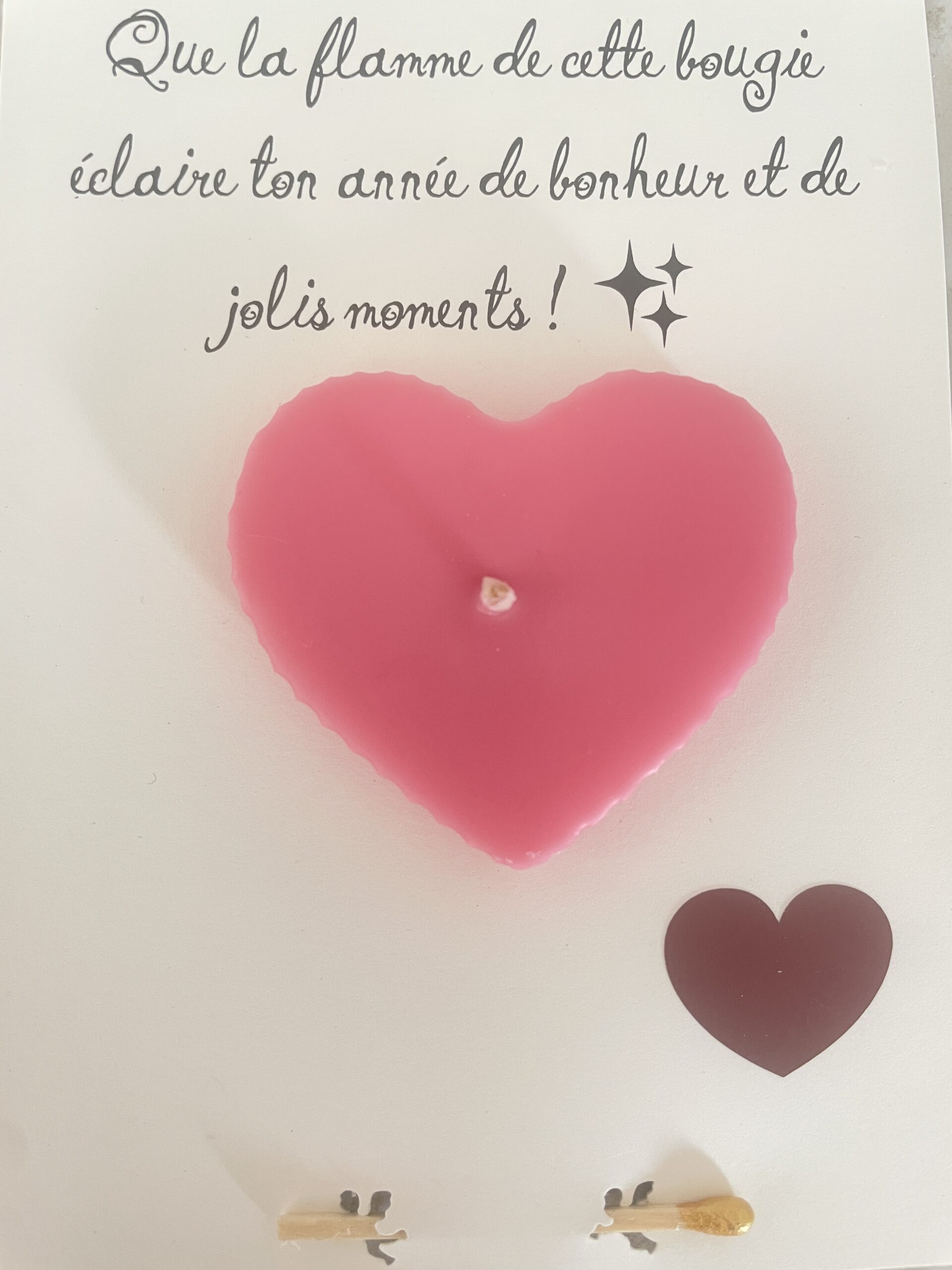 Carte Message & Bougie Jolis Moments