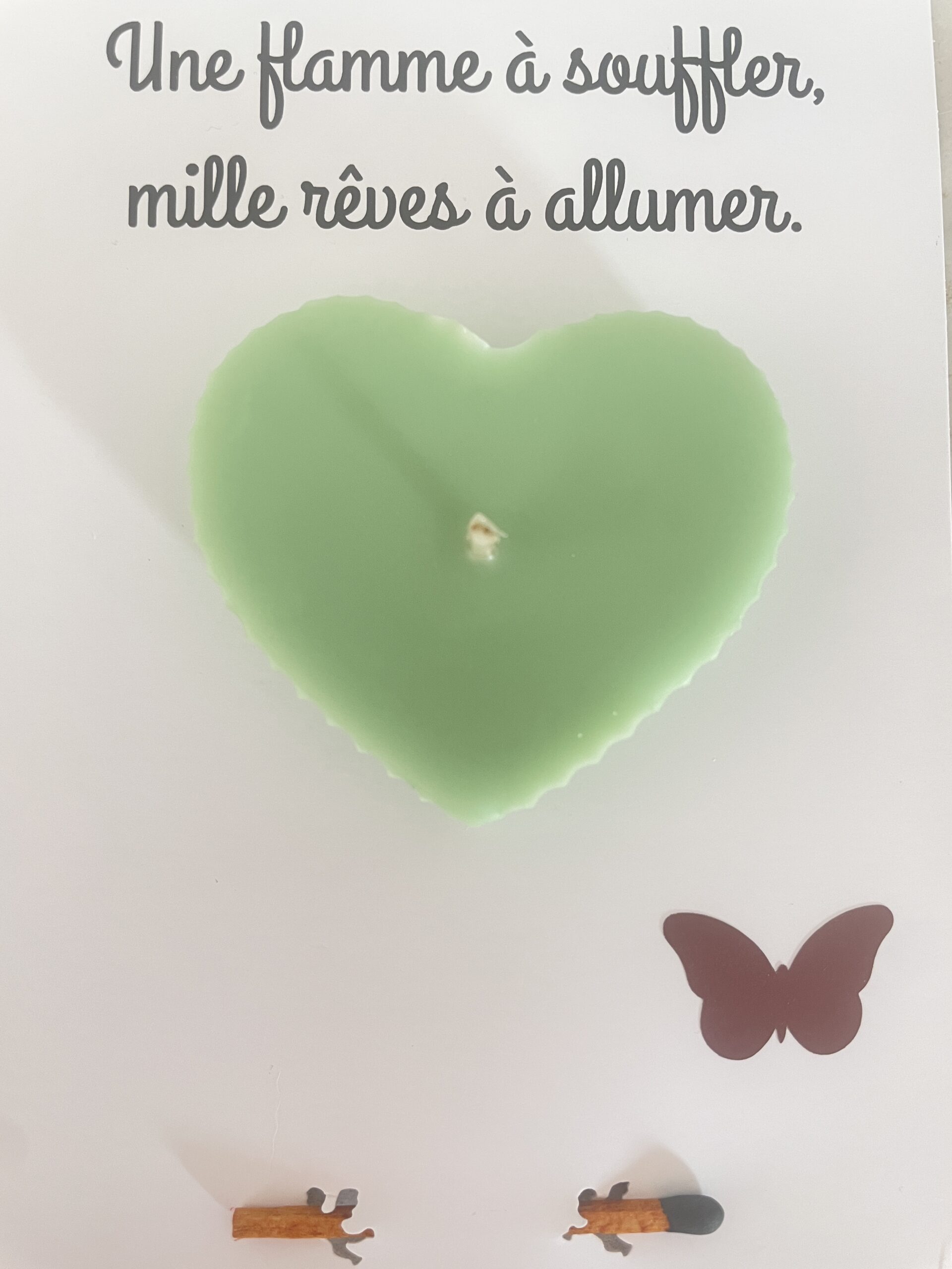 Carte Message & Bougie Mille rêves