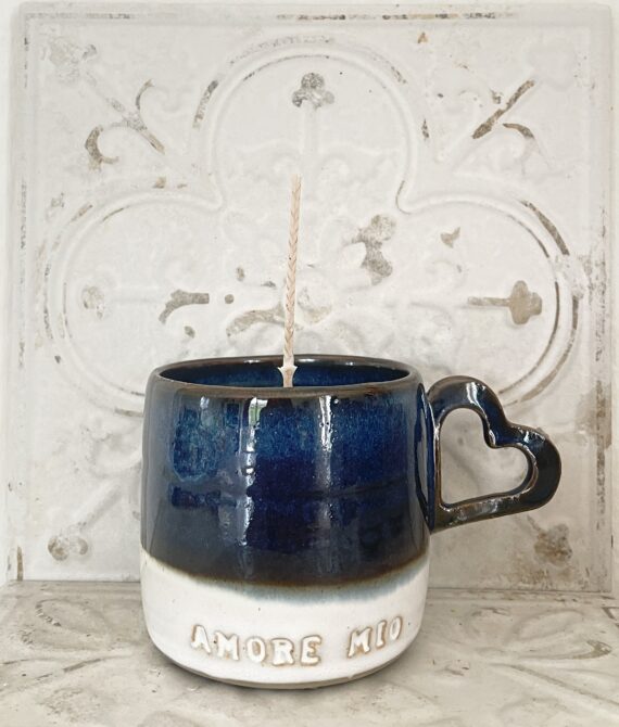 Cér’AmOré Mio Tasse Anse Cœur Bleu nuit