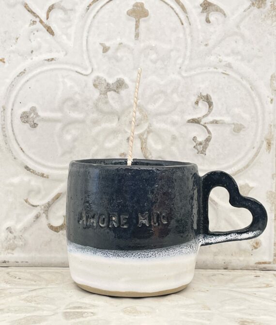 Cér’AmOré Mio Tasse Anse Coeur Noir