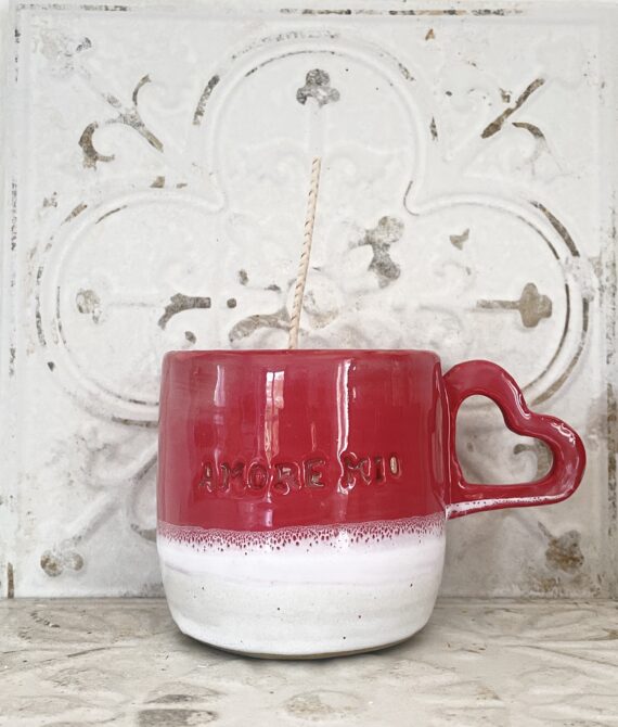 Cér’AmOré Mio Tasse Anse Coeur Rouge