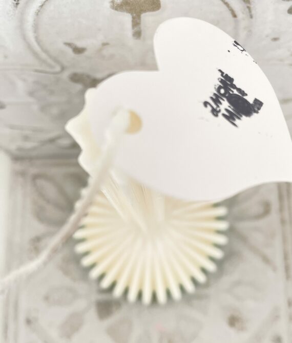 Chandelles Bougeoir blanc et vert sapin