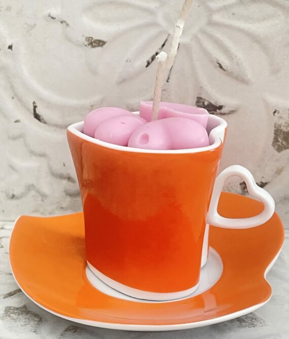 La café Cœur orange